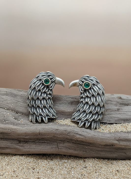 Shyena Spirit Studs Oxidized Tribal Collection – Oxidised Earring | handcrafted earrings for women | NIVRTTI