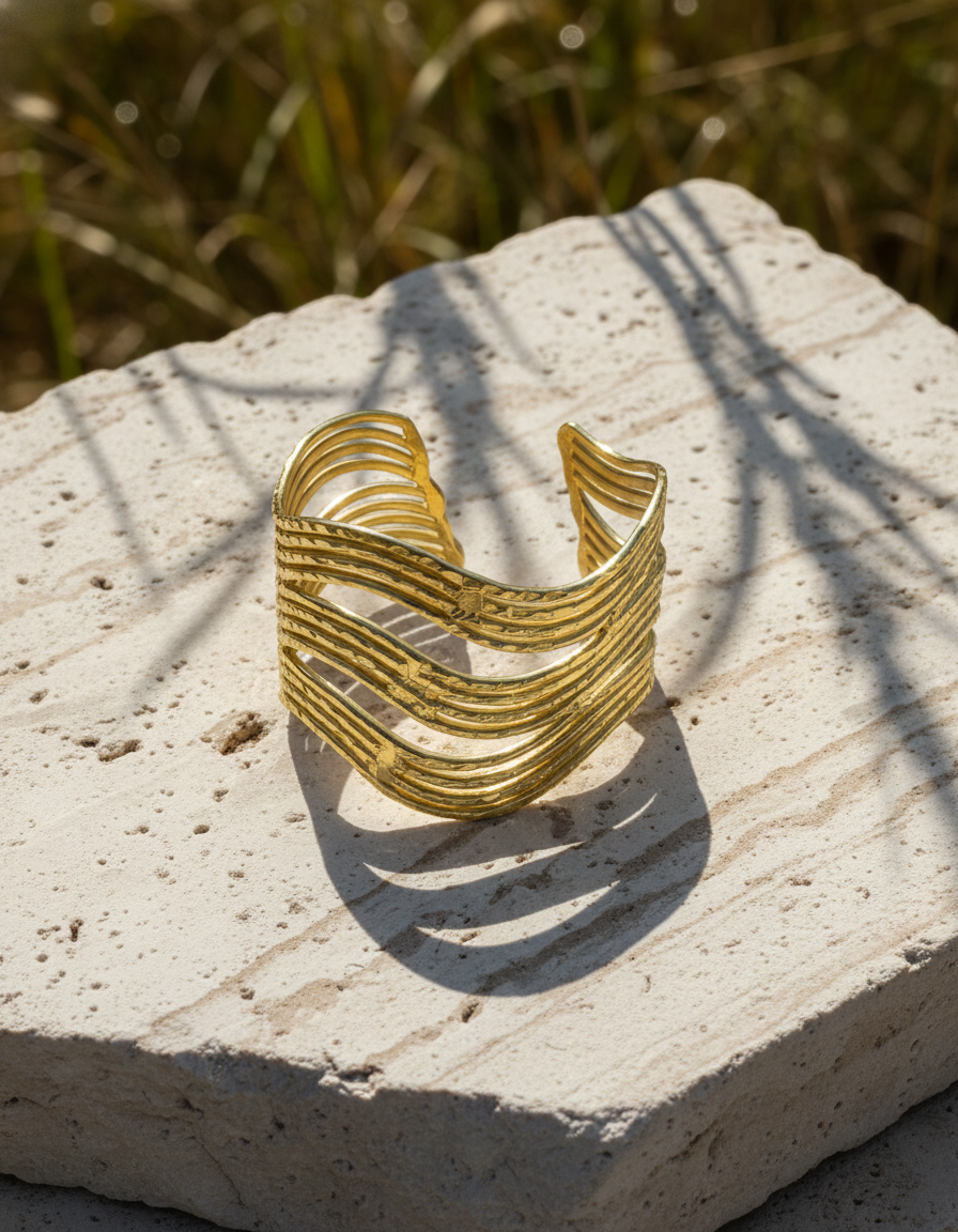 Lehra Wave Cuff Bracelet