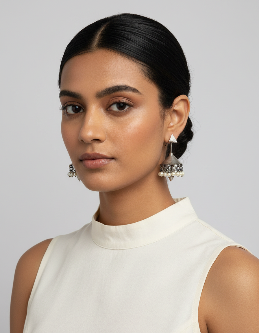 Shikhara Pearl Jhumkas