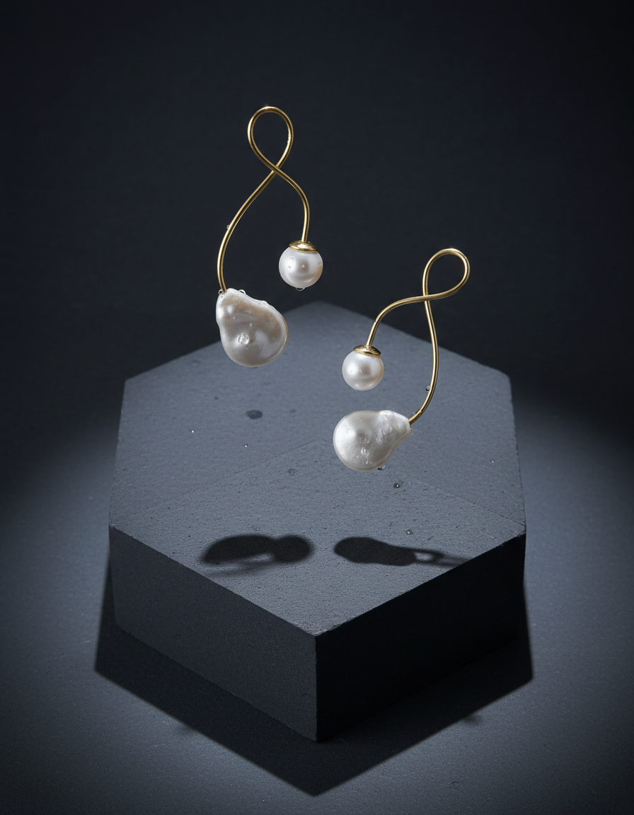 The Fluid Pearl Earrings