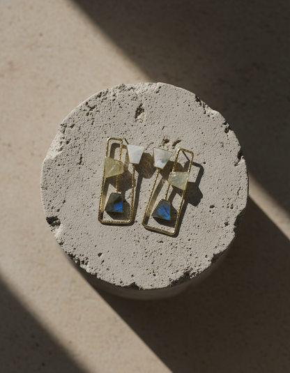 Ananta Frame Natural stone Earrings
