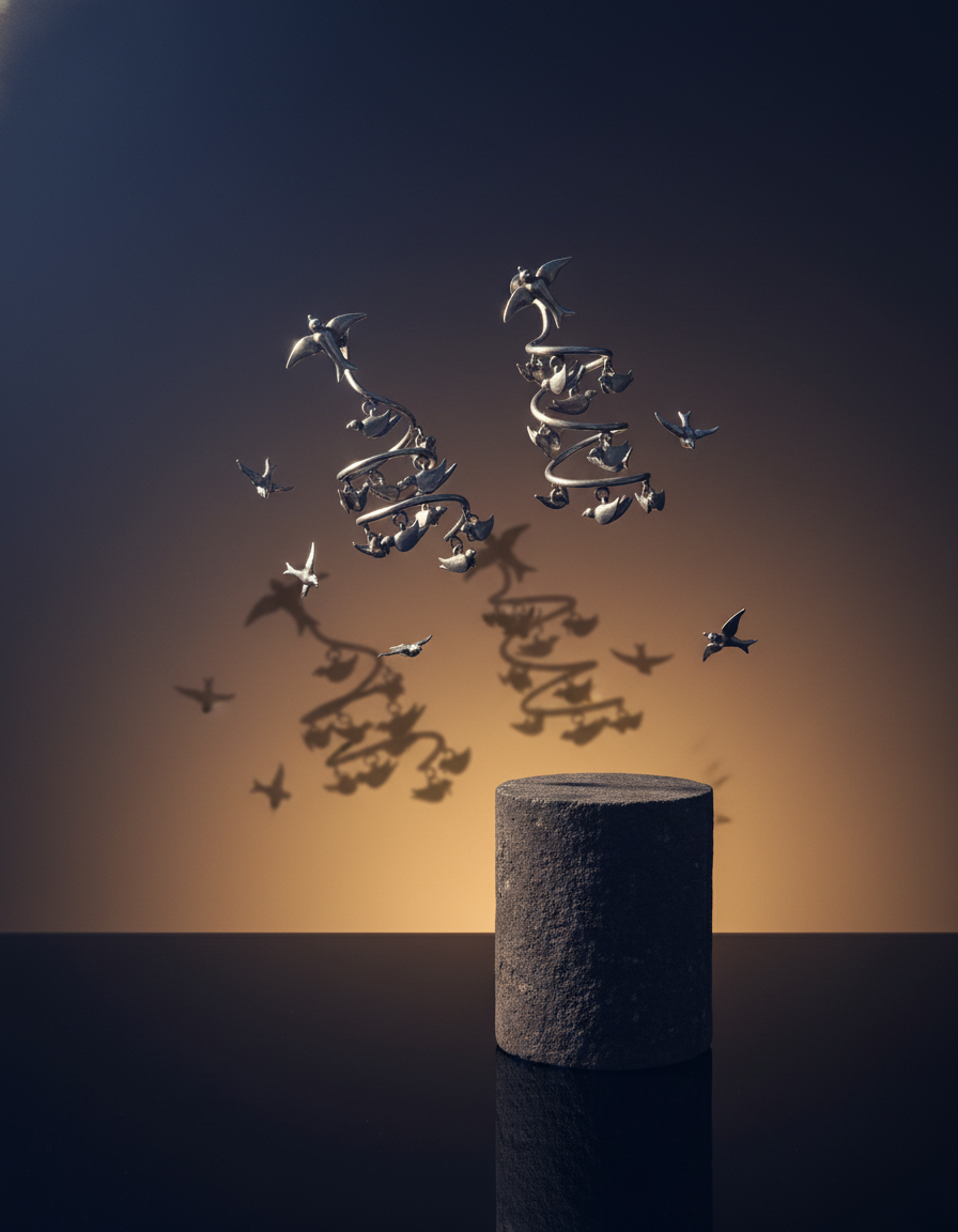 oxidised silver earring - Celeste Silver Orbit Earrings Handcrafted Modern Oxidised Statement Jewelr