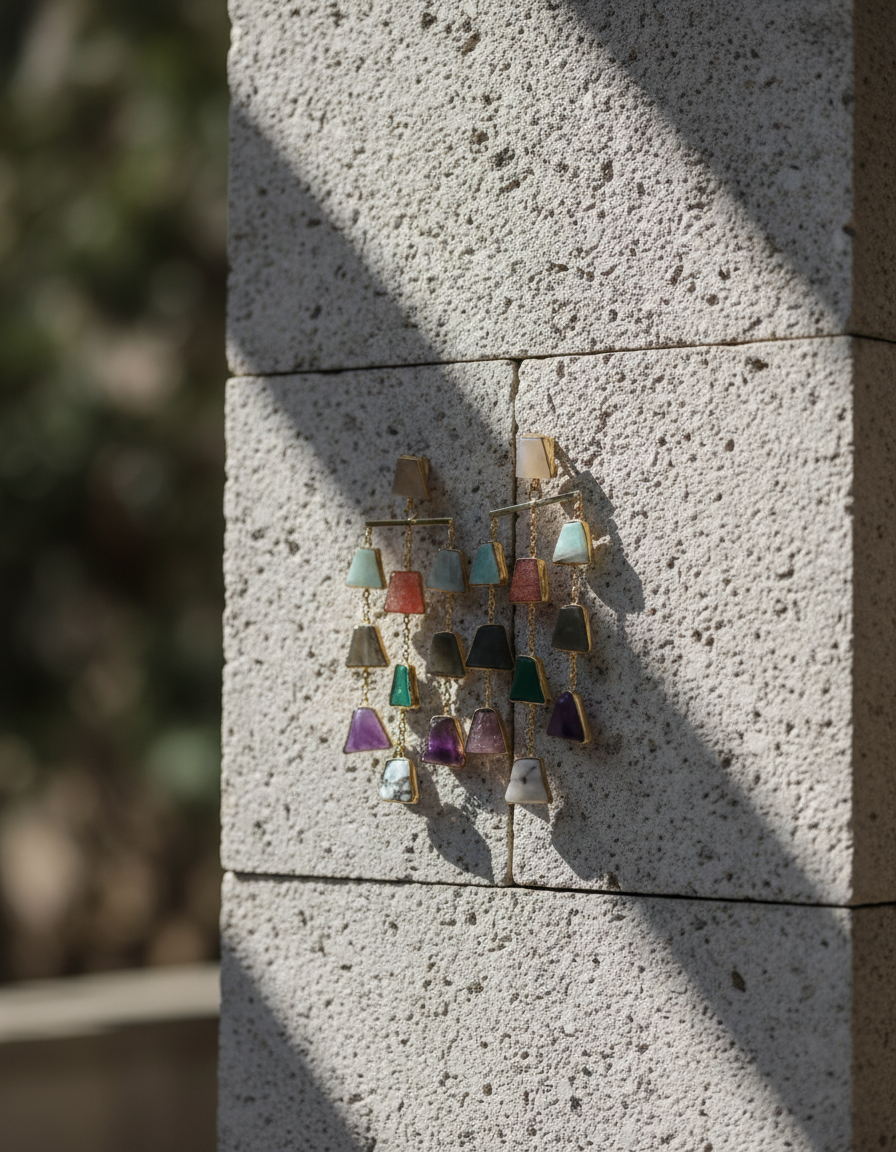 Cascade Natural Stone Earrings