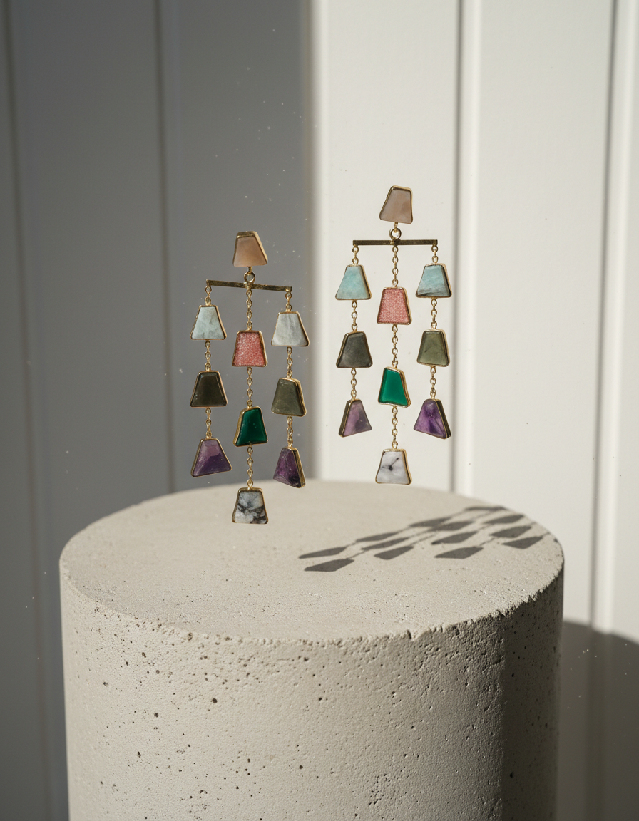 Cascade Natural Stone Earrings
