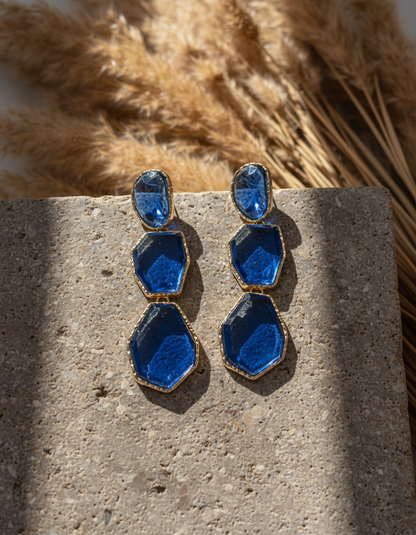 Geo Drip Statement Earrings
