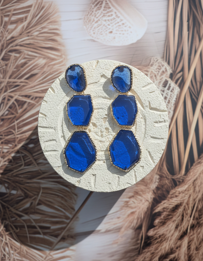 Geo Drip Statement Earrings