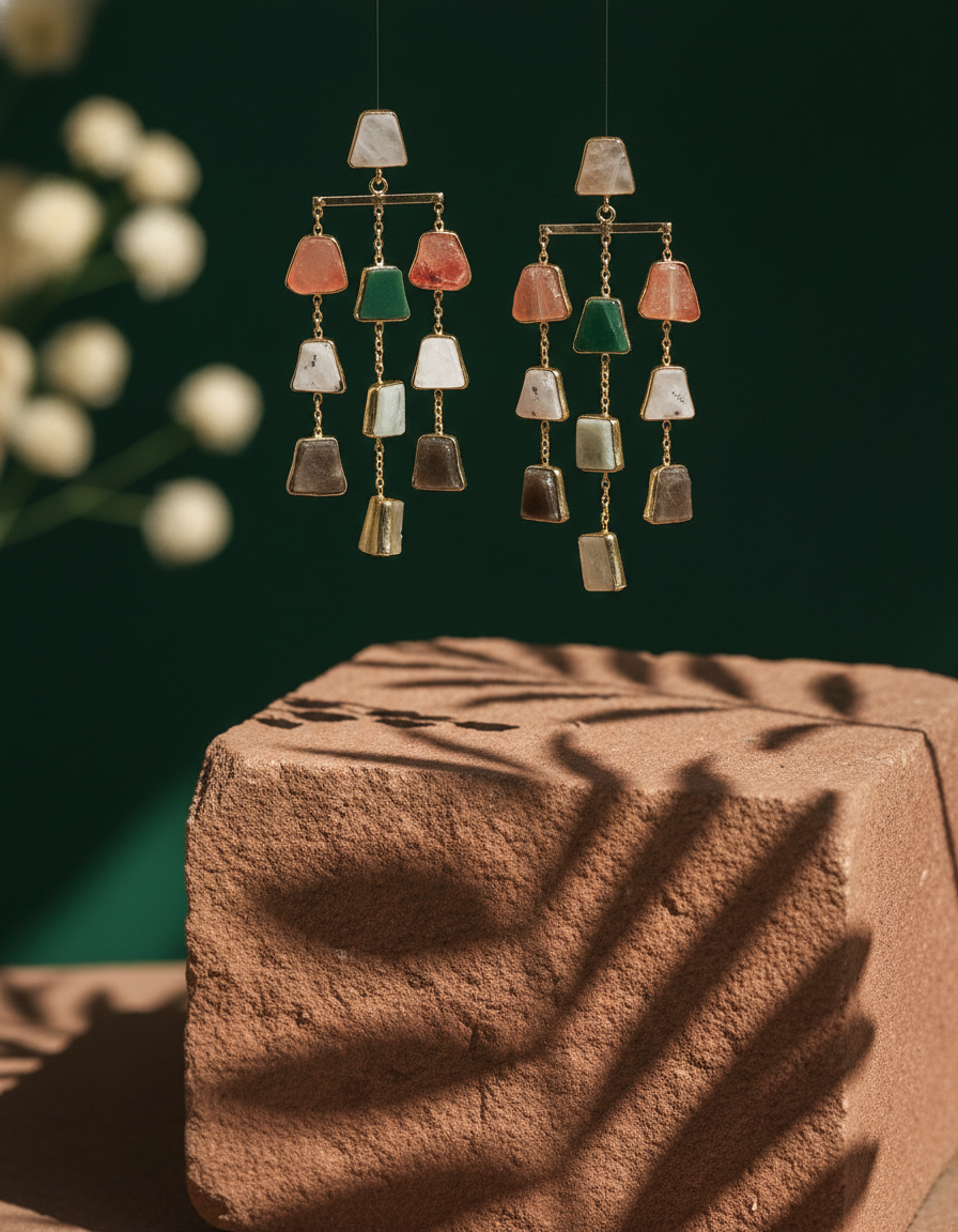 Cascade Natural Stone Earrings