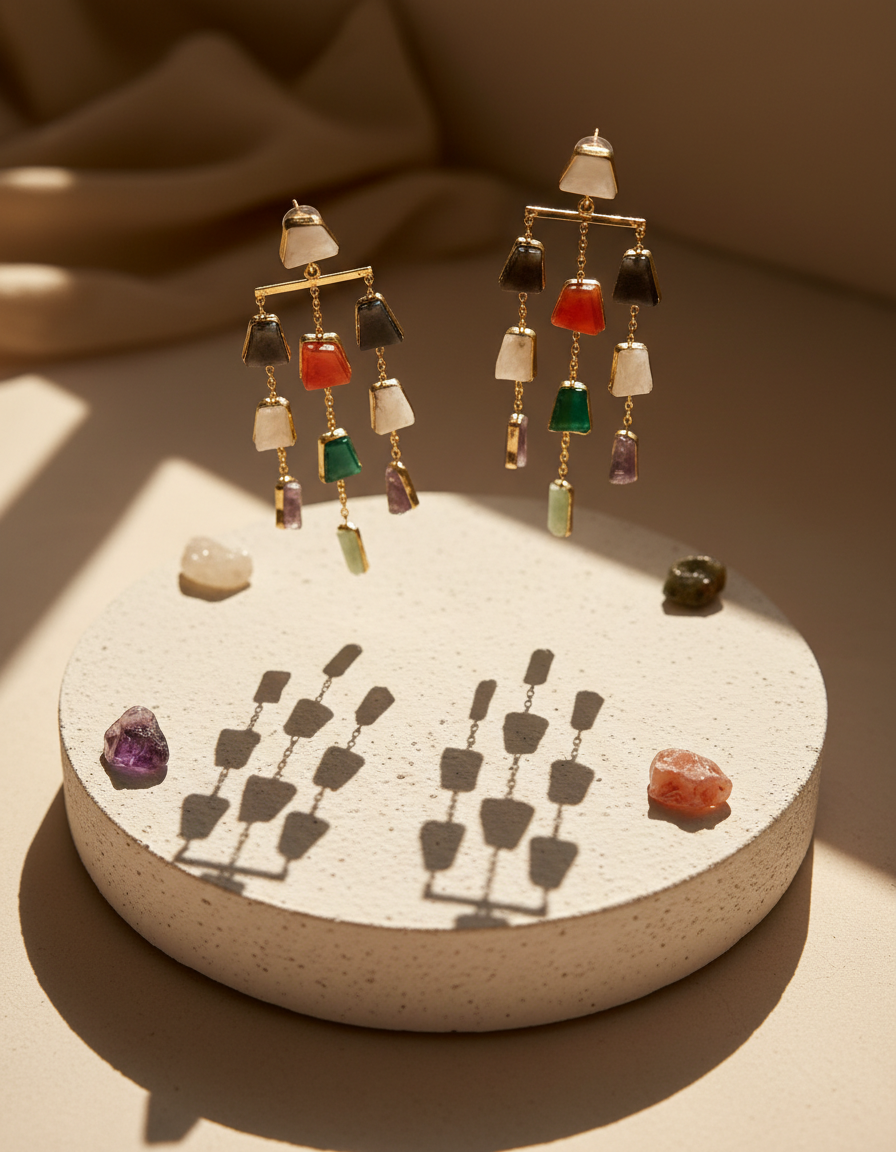 Cascade Natural Stone Earrings