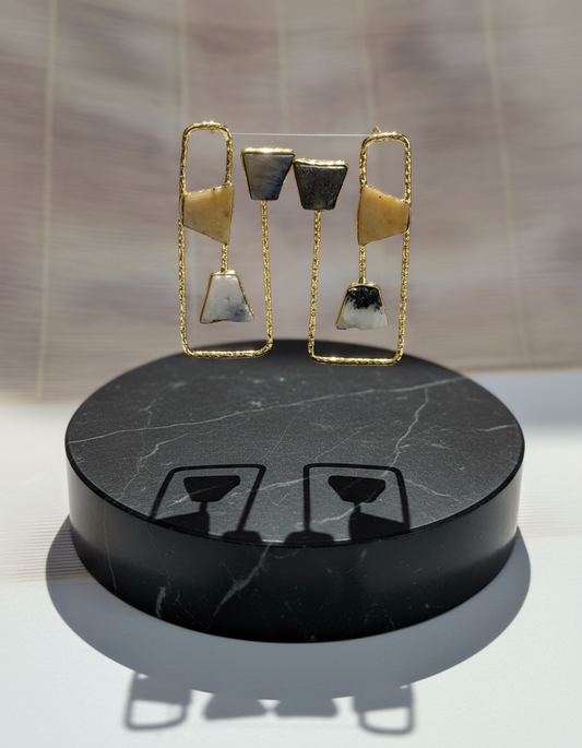 Ananta Frame Natural stone Earrings