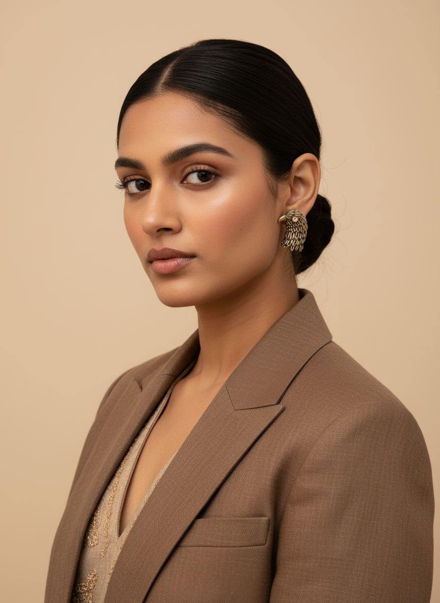 Shyena Spirit Studs Oxidized Tribal Collection – Oxidised Earring | handcrafted earrings for women | NIVRTTI