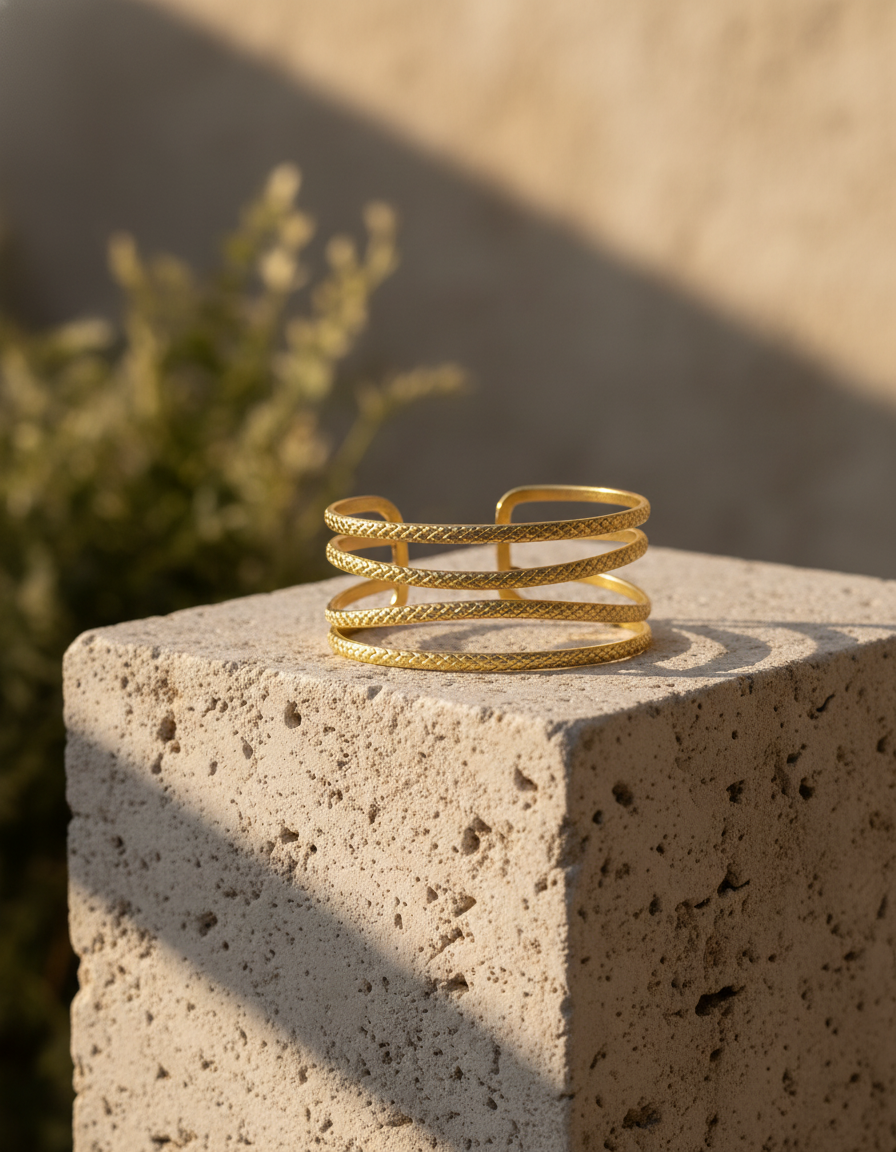 Rekha Textured Cuff Bracelet