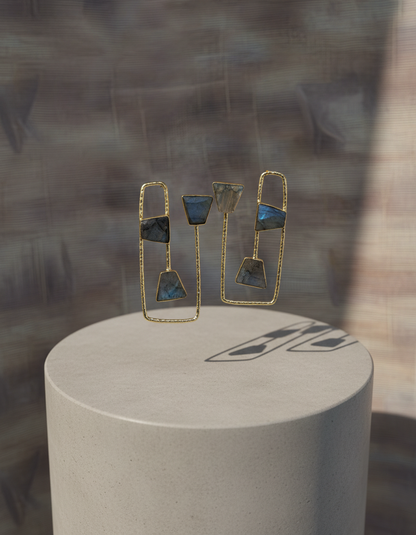 Ananta Frame Natural stone Earrings