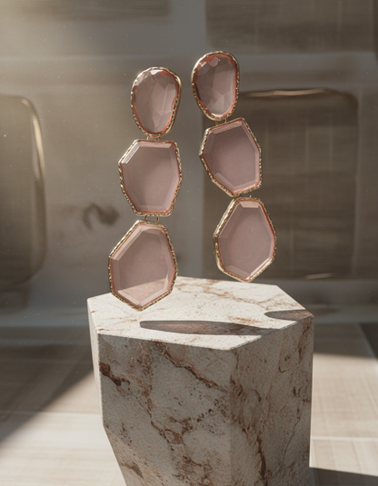Geo Drip Statement Earrings