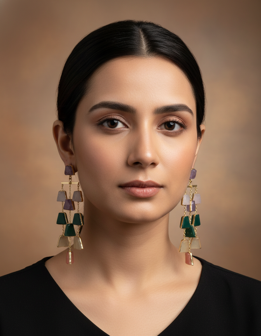 Cascade Natural Stone Earrings