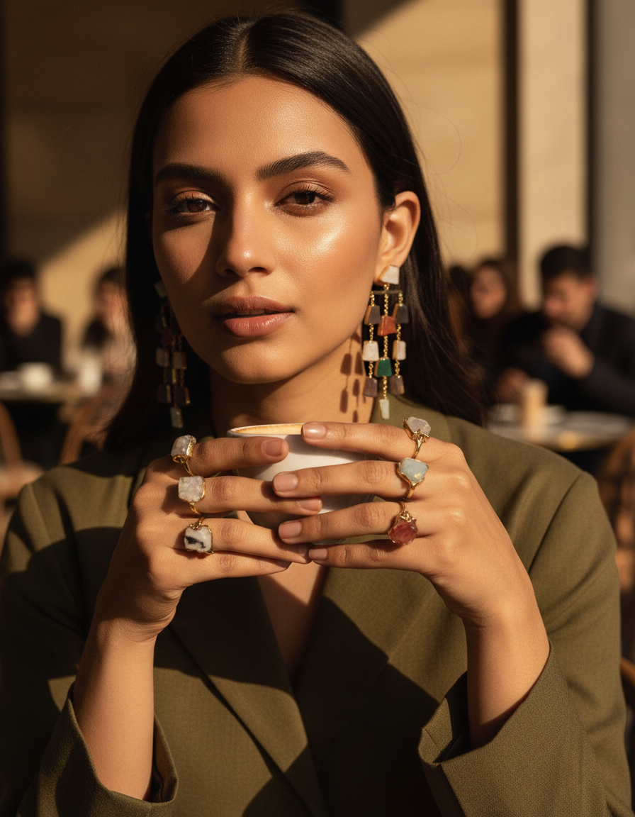 Cascade Natural Stone Earrings