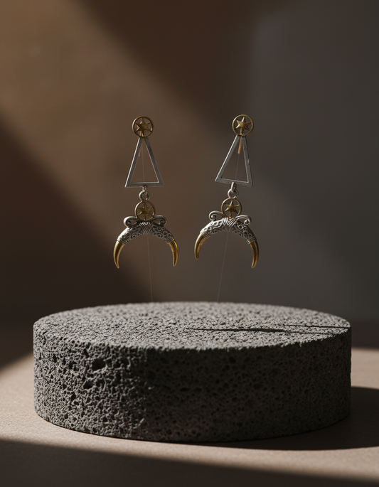 Celestial Crescent Oracle Earrings