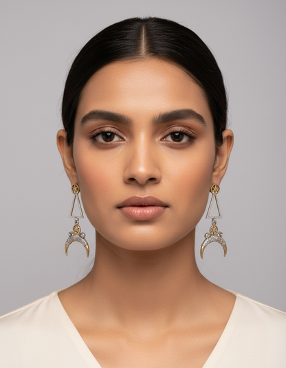 Celestial Crescent Oracle Earrings