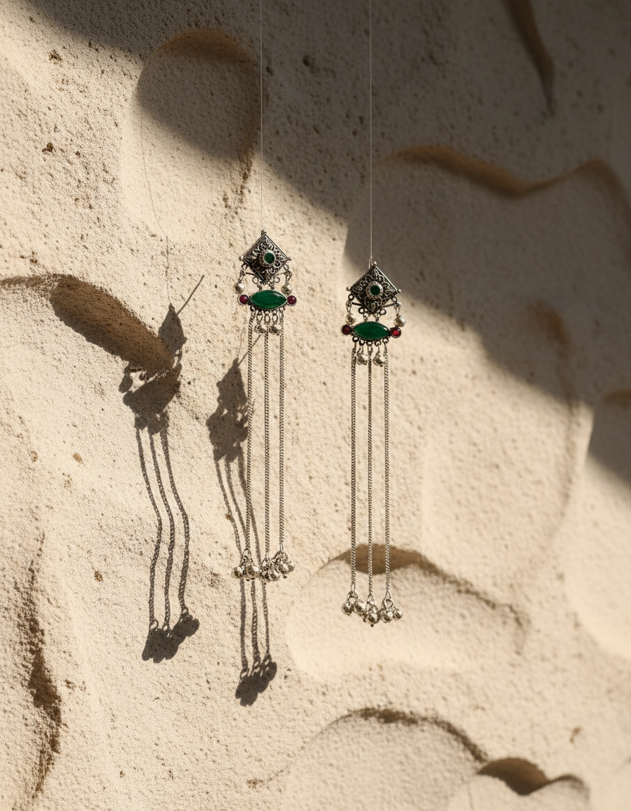 Vanyaa Chain Kashmiri Earrings