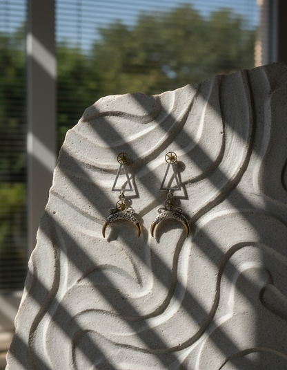 Celestial Crescent Oracle Earrings