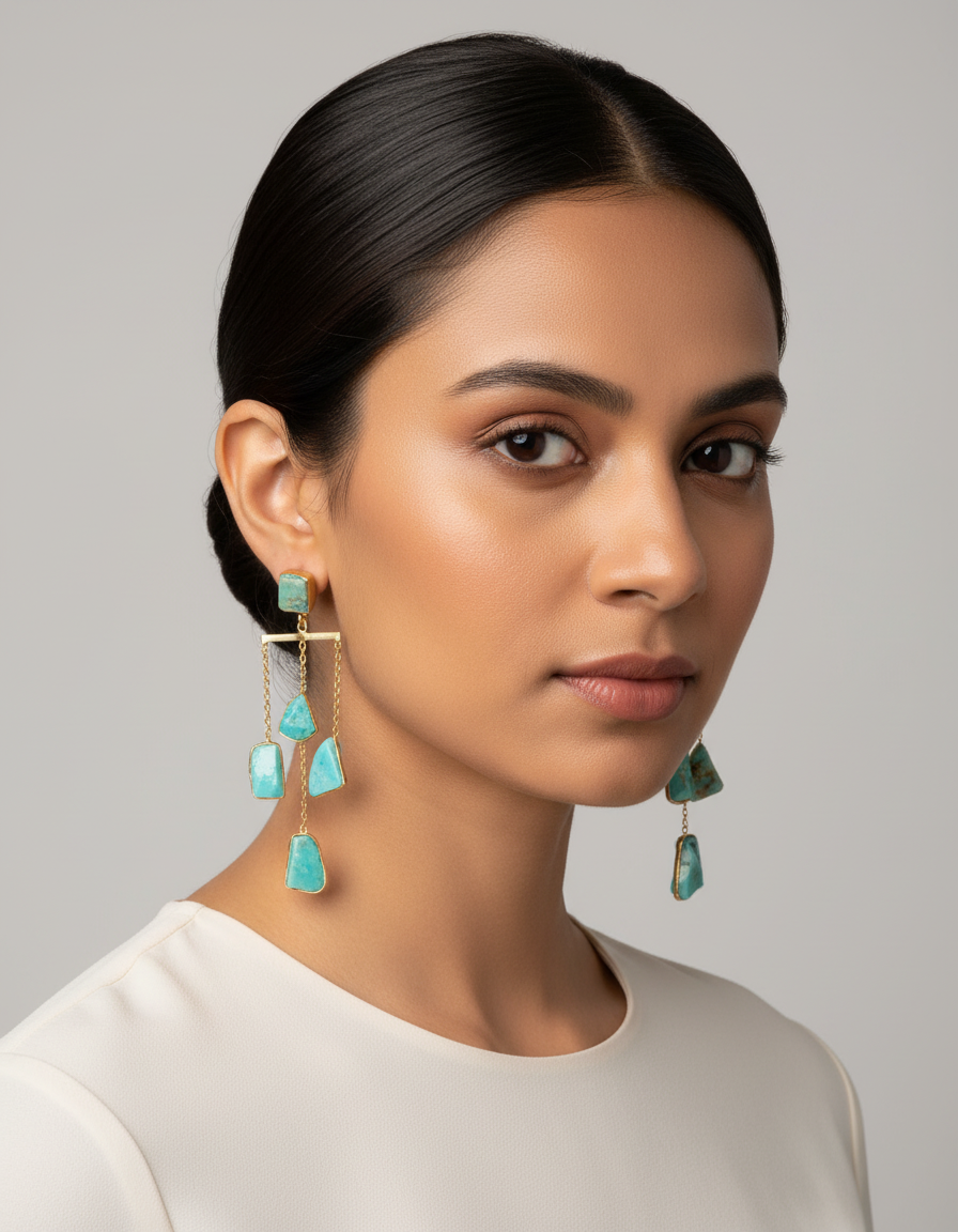 Pravah Natural Stone Earrings