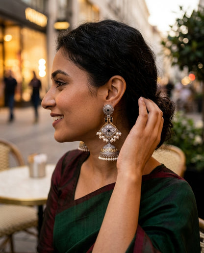 Adaa Dual Tone Jhumkas