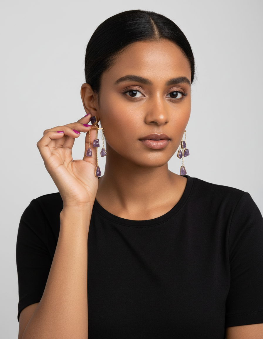 Pravah Natural Stone Earrings