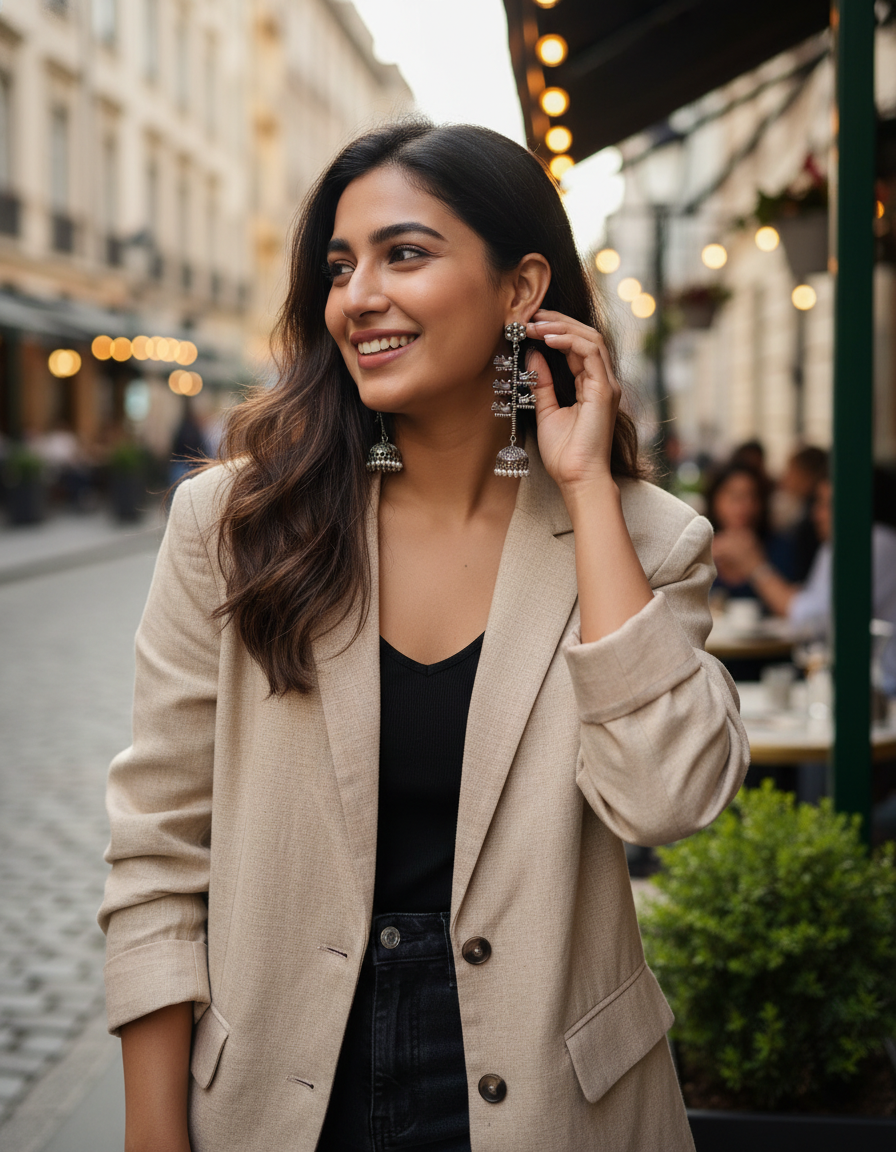 Pakhi Vriksha Jhumka Earrings