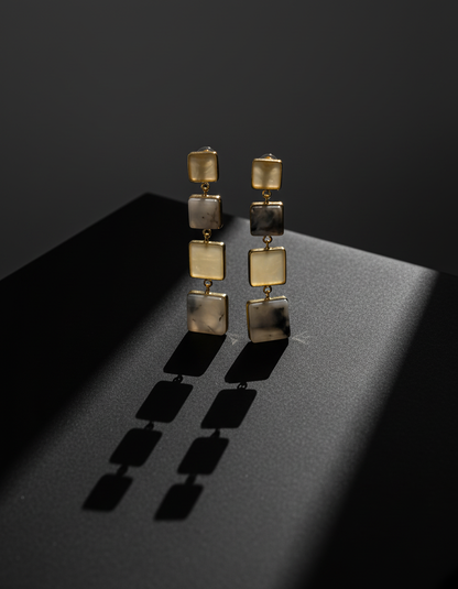 Prism Cascade Semi precious stone Earrings