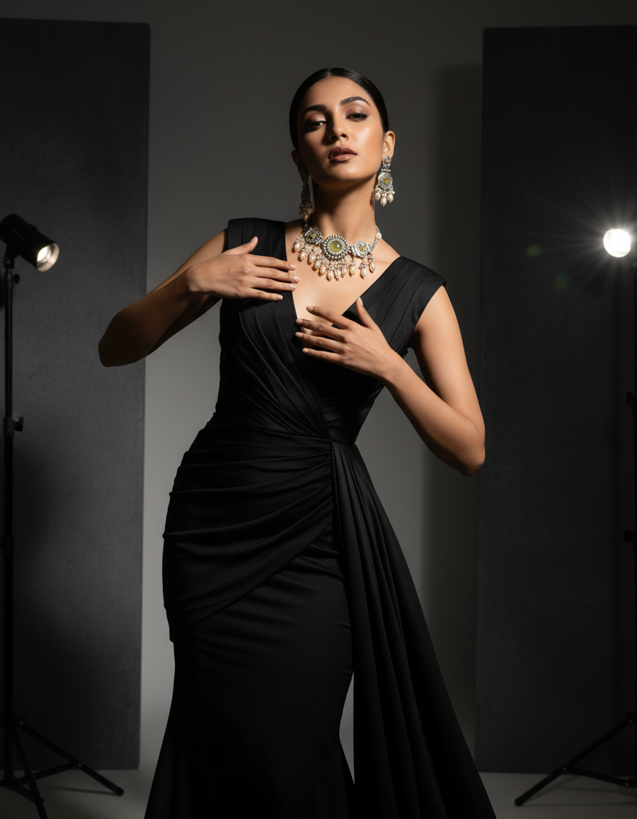 Surya Leher Pearl Choker Set