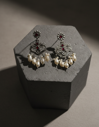 Raga Pearl Chand Earrings