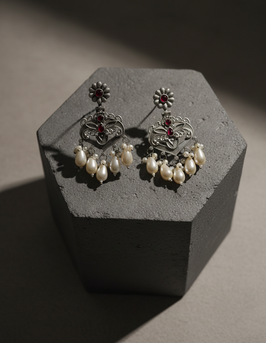 Raga Pearl Chand Earrings