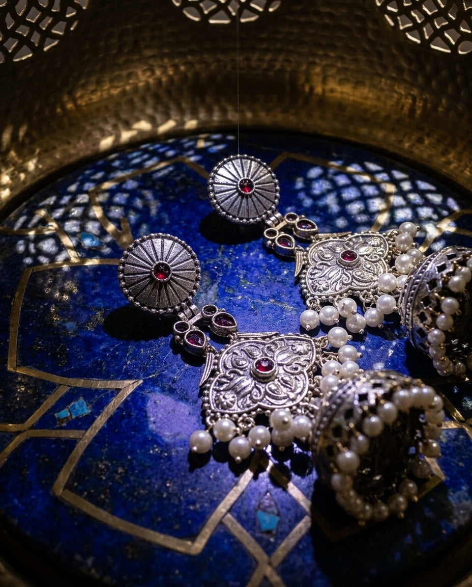 Adaa Dual Tone Jhumkas