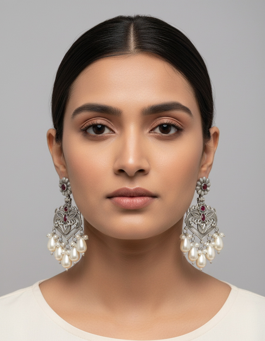 Raga Pearl Chand Earrings