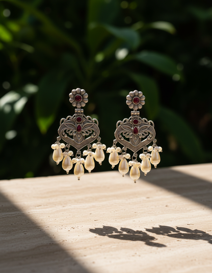 Raga Pearl Chand Earrings