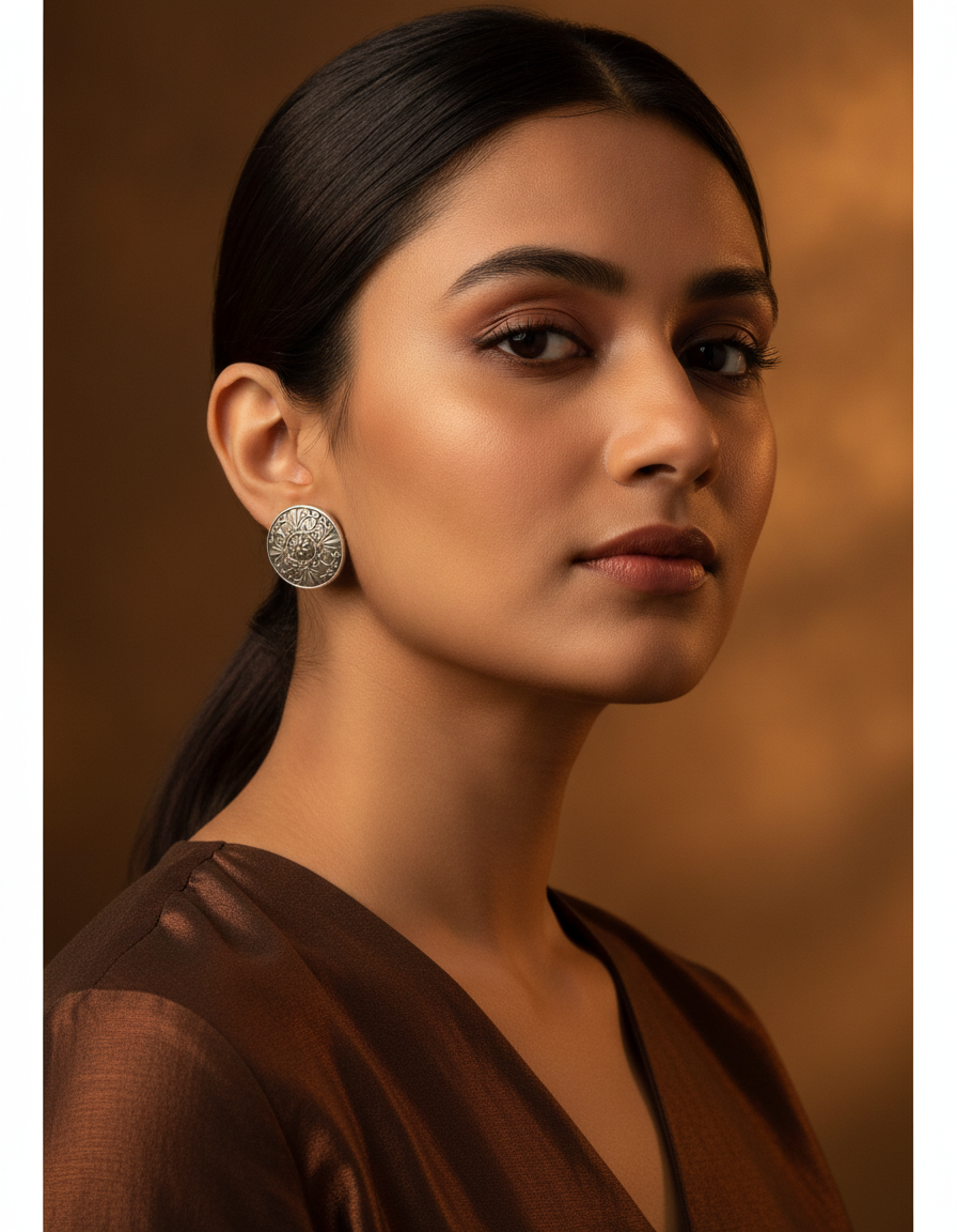 Suryamukhi Medallion Studs