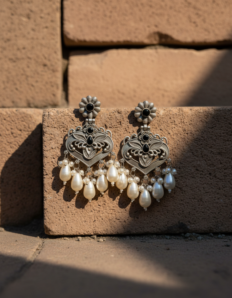 Raga Pearl Chand Earrings
