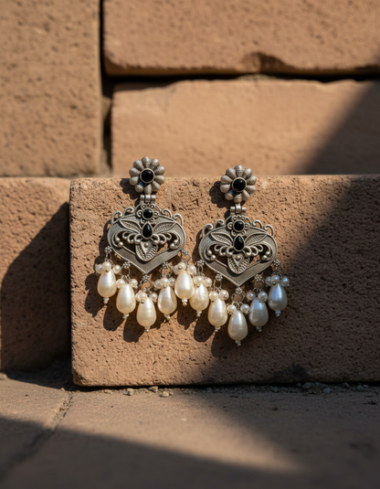 Raga Pearl Chand Earrings
